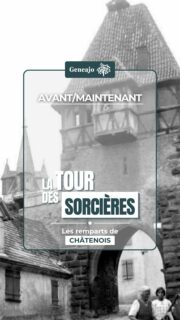On poursuit notre découverte avant/maintenant ! À toi de trouver les différences, s'il y en as ! 📸🔴⚪️
➡️ Cette fois-ci la Tour des Sorcières à Châtenois avec en toile de fond, le clocher de l'église Saint-Georges ! ⛪️
ℹ️ Construite en 1432, remaniée dans sa partie supérieure vers 1830. Le nom « Tour des Sorcières » vient de la tour située à l’actuelle montée de l’église détruite en 1927 et qui servait de cachot aux personnes accusées de sorcellerie (7 exécutions à Châtenois de 1619 à 1629).
Source : Mairie de Châtenois
📸 AVES, Fond Blumer, 8 Z 1567
#alsace #patrimoine #avant #chatenois #medieval