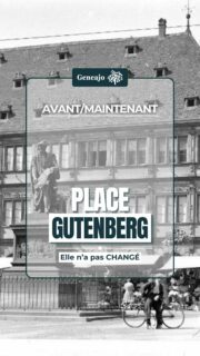 On continue nos sauts dans le temps avec le "avant/maintenant" ! Cette fois-ci, la célèbre place Gutenberg à Strasbourg ! 📖🔴⚪️📜

ℹ️ Au Moyen Âge, la place actuelle s’appelait place Saint-Martin, du nom de l’église qui se trouvait ici.
À partir de 1321, la ville y installe son Pfalz, c’est-à-dire son hôtel de ville. La place devient alors un véritable centre politique et administratif de Strasbourg.

📖 En 1840, Strasbourg célèbre les 400 ans de l’invention de l’imprimerie et décide de rendre hommage à Gutenberg.
La place est alors réaménagée et prend officiellement le nom de place Gutenberg. La statue en bronze, réalisée par le sculpteur Pierre-Jean David d’Angers, est inaugurée le 24 juin 1840. 

📸 AVES, Fond Blumer, 8 Z 995

#alsace #strasbourg #photo #avant #patrimoine